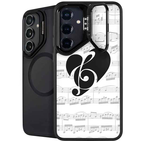 BW Musical Notes Galaxy S24 FE Kickstand Case